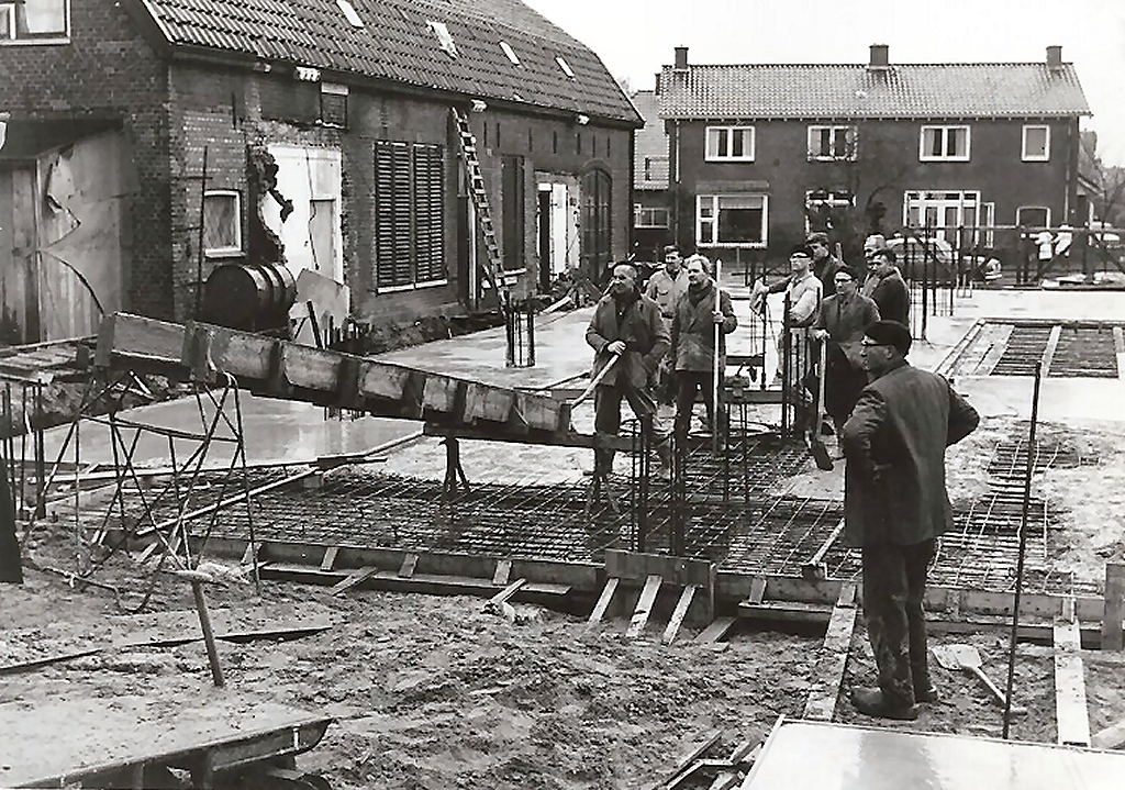 1966 Bouw flat Churchilweg Wageningen